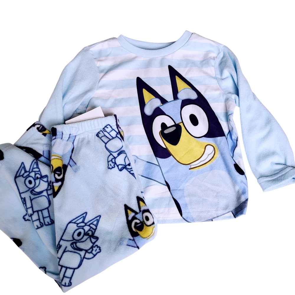 Bluey Boys Girls 4T Pajama Set‎ Long Sleeve Pants Flame Resistant Sleepwear NWT